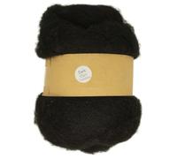 The Felt Box Carded Needle Felting Wool Maori DHG Natural Carded Batt with Coarse Short Fibres 100g -Dark