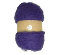 The Felt Box Carded Needle Felting Wool Maori DHG Natural Carded Batt with Coarse Short Fibres 100g - Florence
