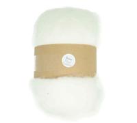 The Felt Box White Carded Wool for Needle Felting - Snow DHG Maori 100g - Short Coarse Fibre Batt for Core Wool, Animals & 3D Projects