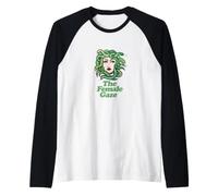 The Female Gaze Gorgon Medusa Illustration Green Snakes Raglan Baseball Tee