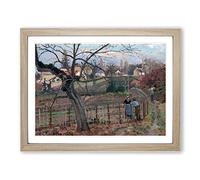 The Fence 1985.64.31 By Camille Pissarro Classic Painting Framed Print | A3 Oak Framed Wall Art | Ready to Hang | Classic Historical Picture | Living Room Bedroom Lounge Office