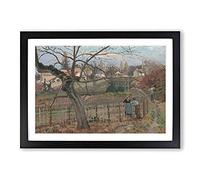 The Fence 1985.64.31 by Camille Pissarro Framed Print | A2 Black Framed Wall Art | Ready to Hang | Modern Nature Picture | Living Room Bedroom Lounge Office