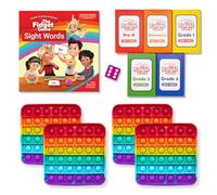 The Fidget Game Learn to Read in Weeks Master 220 High-Frequency Dolch Sight Words Curriculum-Appropriate Reading Game for Pre-K to Grade 3 - Popping Mats & Dice
