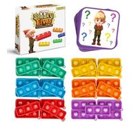 The Fidget Game Sneaky Elves CVC Sight Words Game, Mini Pop Sensory Toy to Learn and Spell, Educational Kindergarten Classroom Activities, Multisensory Reading and Phonics Flash Cards for 3+ Years
