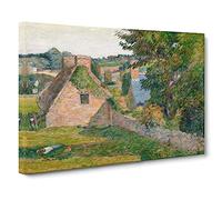 The Field Of Derout-Lollichon By Paul Gauguin Canvas Print for Living Room Bedroom Home Office Décor, Wall Art Picture Ready to Hang, 30 x 20 Inch (76 x 50 cm)