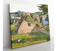 The Field Of Derout Lollichon by Paul gauguin Classic Painting Canvas Wall Art Print Ready to Hang, Framed Picture for Living Room Bedroom Home Office Décor, 35x35 cm (14x14 Inch)