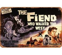 The Fiend Who Walked the West Movie Plaque Poster Metal Tin Sign 8" x 12" Vintage Retro Wall Decor