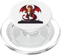 The Fierce Focus Of Kickoff Red Dragon PopSockets PopGrip for MagSafe