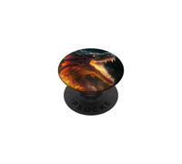 The fiery dragon majesty in power and flames PopSockets Adhesive PopGrip