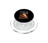 The fiery dragon majesty in power and flames PopSockets PopGrip for MagSafe