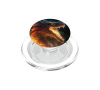 The fiery dragon majesty in power and flames PopSockets PopGrip for MagSafe