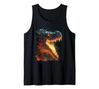 The Fiery Dragon Majesty in Power and Flames Tank Top