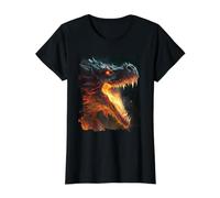 The Fiery Dragon Majesty in Power and Flames Value Graphic T-Shirt