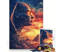 The Fiery Eye of Egypt 1000 Piece Jigsaw Puzzles for Adults Jigsaw Memory Lift Slow Enjoy Image Assembly Creative Gift (50x75cm)
