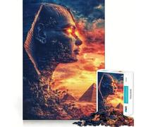 The Fiery Eye of Egypt 1000 Piece Jigsaw Puzzles for Adults Jigsaw Thought Toy Indoor Fun Accurate Edge Art Collectible (38x26cm)