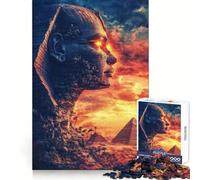 The Fiery Eye of Egypt 1000 Piece Jigsaw Puzzles for Adults Jigsaw Thought Toy Indoor Fun Accurate Edge Art Collectible (38x26cm)