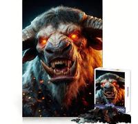 The Fiery Minotaur Jigsaw Puzzles 1000 Pieces for Teenagers Strong Logic Toy Home Activity Clear Edge Cherished Gift (38x26cm)