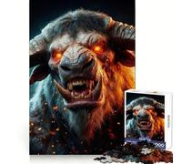 The Fiery Minotaur Jigsaws 1000 Pieces for Adults Brain Challenge Toy Peaceful Time Clear Cut Art Collectible (50x75cm)