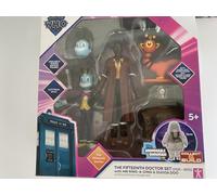 The Fifteenth Doctor Set with Mr Ring-A-Ding and Dugga Doo figure set