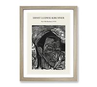 The Fifth Bauhaus By Ernst Ludwig Kirchner Exhibition Museum Painting Framed Print | A2 Oak Framed Wall Art | Ready to Hang | Modern Historical Picture | Living Room Bedroom Lounge Office