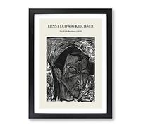The Fifth Bauhaus By Ernst Ludwig Kirchner Exhibition Museum Painting Framed Print | A4 Black Framed Wall Art | Ready to Hang | Modern Historical Picture | Living Room Bedroom Lounge Office