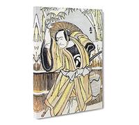 The Fifth Ichikawa Danjuro By Katsukawa Shunko Asian Japanese Canvas Wall Art Print Ready to Hang, Framed Picture for Living Room Bedroom Home Office Décor, 24x16 Inch (60x40 cm)