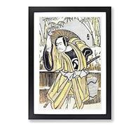 The Fifth Ichikawa Danjuro by Katsukawa Shunko Framed Print | A2 Black Framed Wall Art | Ready to Hang | Modern Nature Picture | Living Room Bedroom Lounge Office
