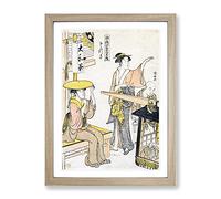 The Fifth Month By Torii Kiyonaga Asian Japanese Framed Print | A2 Oak Framed Wall Art | Ready to Hang | Asian Nature Picture | Living Room Bedroom Lounge Office