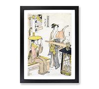 The Fifth Month By Torii Kiyonaga Asian Japanese Framed Print | A3 Black Framed Wall Art | Ready to Hang | Asian Nature Picture | Living Room Bedroom Lounge Office