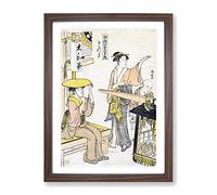 The Fifth Month By Torii Kiyonaga Asian Japanese Framed Print | A3 Walnut Framed Wall Art | Ready to Hang | Asian Nature Picture | Living Room Bedroom Lounge Office