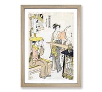 The Fifth Month by Torii Kiyonaga Framed Print | A2 Oak Framed Wall Art | Ready to Hang | Modern Nature Picture | Living Room Bedroom Lounge Office