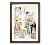 The Fifth Month by Torii Kiyonaga Framed Print | A2 Walnut Framed Wall Art | Ready to Hang | Modern Nature Picture | Living Room Bedroom Lounge Office
