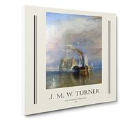The Fighting Temeraire By Joseph Mallord William Turner Canvas Print | Gallery Wrapped 30mm Frame Wall Art | 20x20 inches | Ready to Hang | Classic Picture | Living Room Bedroom Lounge Office
