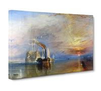 The Fighting Temeraire By Joseph Mallord William Turner Canvas Print | Gallery Wrapped 30mm Frame Wall Art | 20x14 inches | Ready to Hang | Classic Picture | Living Room Bedroom Lounge Office