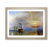 The Fighting Temeraire By Joseph Mallord William Turner Classic Painting Framed Print | A3 Oak Framed Wall Art | Ready to Hang | Classic Historical Picture | Living Room Bedroom Lounge Office