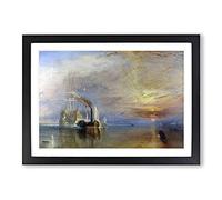 The Fighting Temeraire by Joseph Mallord William Turner Framed Print | A2 Black Framed Wall Art | Ready to Hang | Modern Nature Picture | Living Room Bedroom Lounge Office