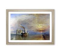 The Fighting Temeraire by Joseph Mallord William Turner Framed Print | A2 Oak Framed Wall Art | Ready to Hang | Modern Nature Picture | Living Room Bedroom Lounge Office