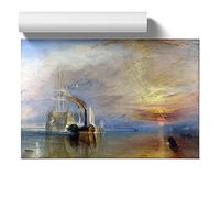 The Fighting Temeraire By Joseph Mallord William Turner | Unframed Wall Art Print | Ready to Frame Poster | Modern Home Decor Picture | Artwork for Living Room or Office | A2 (42x59.4 cm)