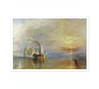 The Fighting Temeraire Joseph Mallord William Turner Print, Classic Art Painting Print, Romanticism Art Exhibition Wall Art, Vintage Home Decor Picture, A4 (Print Only) - 29.7x21cm