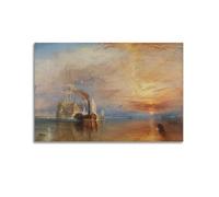 The Fighting Temeraire, Tugged to Her Last Berth to Be Broken Up by J. M. W Art Poster Art Canvas Painting Decor Wall Print Photo Home Modern Decoratives 12x18inch(30x45cm)
