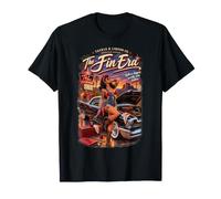 The Fin Era Vintage Pinup Mechanic Classic Car Garage T-Shirt