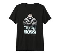 The Final Boss Silverback Gorilla Design Premium T-Shirt