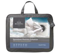 The Fine Bedding Company Spundown Mattress Enhancer - Super King Mattress Topper with Recycled Eco Smartfil® and Peach Soft Cover, Hypoallergenic and Washable Luxury Topper - Super King
