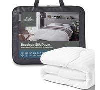 The Fine Bedding Company Boutique Silk Double Duvet 4.5 Tog - Lightweight Summer Duvet with Recycled Eco Smartfil® and Pure Silk Blend, Washable, Hotel Quality Quilt - Double Bed Size