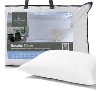 The Fine Bedding Company - Breathe Pillow - Cooling & Moisture Wicking - Soft/Medium Support - Temperature Control - Machine Washable (Standard (Pack of 2))