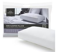 The Fine Bedding Company Side Sleeper Pillow - (1 Pack) | Flowfil Fibres, 230 Thread Count Cotton Cover, Pillows for Side Sleepers, Hypoallergenic, Machine Washable, Medium Pillow