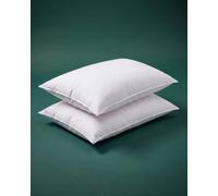 The Fine Bedding Company SleepMore Rest & Restore Pillow Pair - 2 Pack | Soft Pillows, Medium Support for Side Sleepers, Back Sleeper Pillow, Machine Washable, Luxury Bed Pillows