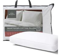 The Fine Bedding Company SmartDown Cotton Pillow - Medium Pillow with Smartdown Clusters, 100% Cotton Cover and Sustainable Comfort, Hypoallergenic, Machine Washable - Single (1 Pack)