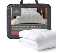 The Fine Bedding Company SmartDown Cotton Single Duvet 10.5 Tog - All Seasons Duvet with Recycled Eco Smartfil®, Hypoallergenic and Washable, Hotel Quality Quilt - Single Bed Size