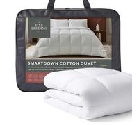 The Fine Bedding Company SmartDown Cotton Super King Duvet 4.5 Tog - Summer Duvet with Recycled Eco Smartfil®, Hypoallergenic and Washable, Hotel Quality Quilt - Super King Bed Size